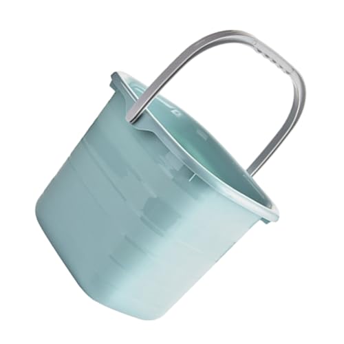 SOLUSTRE Rectangular Plastic Water Bucket with Handle 11l, Portable Household Storage and Mop Bucket for Cleaning, Blue Multifunctional Water Holder for Laundry and Bathing