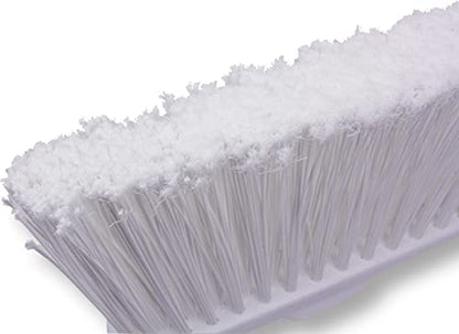 SPARTA Plastic Broom Head, Angled, Flagged for Small Debris Indoor, Outdoor, Home, Restaurant, Lobby, Office, 12 Inches, White - color: White