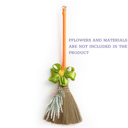 Handmade Whisk Sweeping Broom - Vietnamese Straw Soft Broom for Indoor or Outdoor Sweeping - Broom Decorative 9.45" Width, 39.37" Length