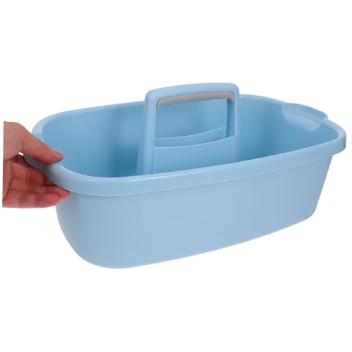 Mipcase Plastic Organizer with Handle Versatile Cleaning Tool Storage Basket for Bathroom Dorm Kitchen Garden Supplies Durable Container for Household Items