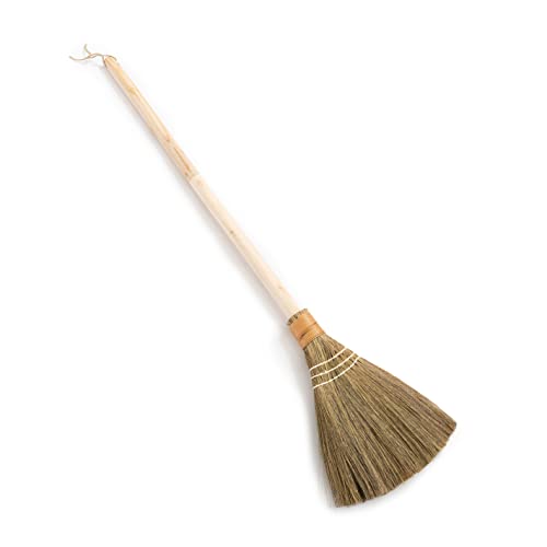Handmade Whisk Sweeping Broom - Vietnamese Straw Soft Broom for Indoor or Outdoor Sweeping - Broom Decorative 9.45" Width, 39.37" Length