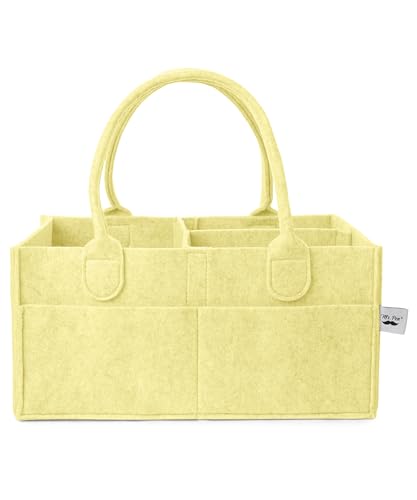 Mr. Pen- Baby Diaper Caddy Organizer, Lemon Glow | Nursery Storage Bin and Car Organizer for Diapers and Baby Wipes - color: Lemon Glow, size: 1 Pack, Regular