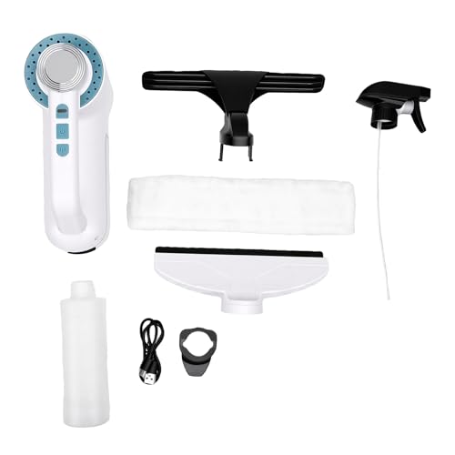 Window Vacuum Squeegee, Portable Handheld Electric Window Cleaner with 3000mAh Battery and Water Suction for Home Glass, Car Windows