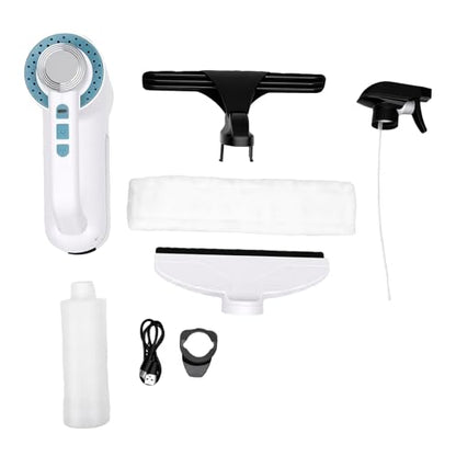 Window Vacuum Squeegee, Portable Handheld Electric Window Cleaner with 3000mAh Battery and Water Suction for Home Glass, Car Windows