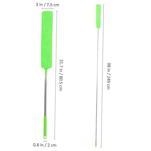 Cabilock Telescoping Gap Duster with Washable Cloths Flexible Cleaning Wand for Under Furniture Slim Design for Tight Spaces Efficient Dust Removal Tool - size: 43.00X7.50X0.30CM