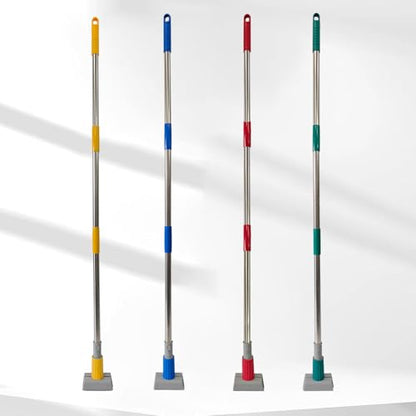 Heavy Duty Commercial Jaw Clamp Mop Handle 55.7 Inch, Thickened Stainless Steel Blue Mop Stick, Industrial Grade Replacement Adjustable Mop Rod - color: Blue, size: mop handle