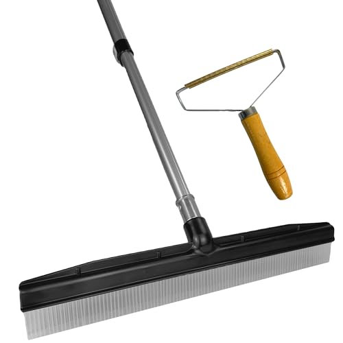 A-to-Z Supply Room Groom Carpet Rake Groomer with Telescoping 54" Adjustable Handle & Portable Lint Remover Brush Tool, Carpet Brush Ideal for Pet Hair, Refreshing Carpets, Rugs, and Artificial Turf - style: Original + Lint Tool