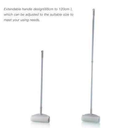 , Lint Rollers, Sticky Rollers for Floor, 60 Sheets Floor Roller, Long Handle, with Extendable Handle, for Cleaning Carpets, Cars, Clothing, and Pet Hair