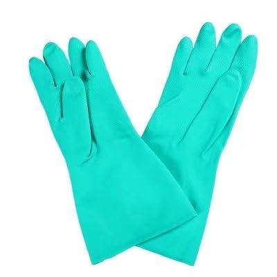 13 inch Nitrile Rubber Dishwashing Gloves 2 Pairs Waterproof, Reusable, Suitable Home Cleaning, Bathroom, Kitchen
