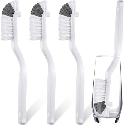 3 Pcs Dish Brush Right Angle Kitchen Scrub Bottle Bathroom Brush Sink Household Pot Pan Edge Corners Tile Lines Cleaning with Stiff Bristles