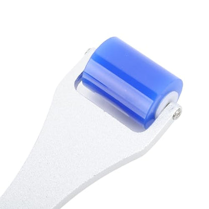 Zerodis Dust Removal Roller,Manual Aluminum Handle Silicone Roller Dust Pet Hairs Small Impurities Adsorb Roller with Static Electric Function Clothes Carseats Cleaner Tool (3CM)