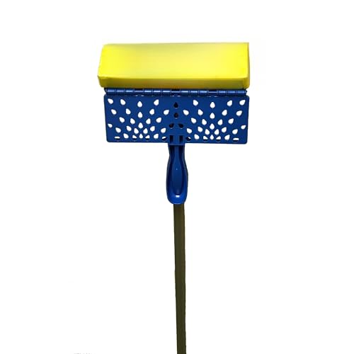 Sponge Mop for Floor Cleaning, Self-Wringing Squeeze Mop with Super Absorbent Honeycomb Sponge, Heavy Duty Roller Mop for Tile and Hardwood Floors