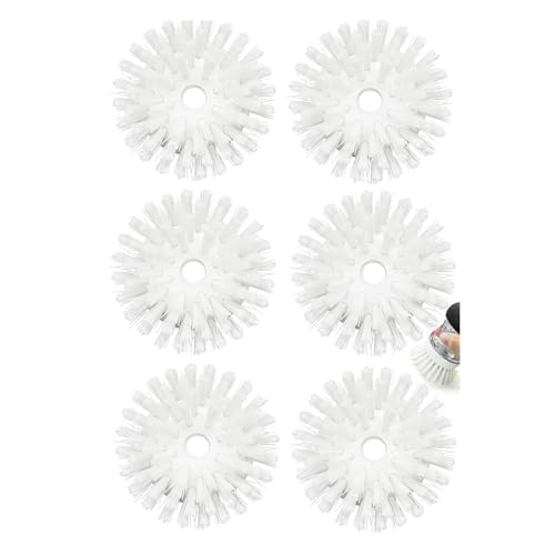 Palm Brush Refills for OXO Soap Dispensing Dish Brush - 6 Pack Cleaning Replacement Brush Head for OXO Palm Brush - color: 6-white