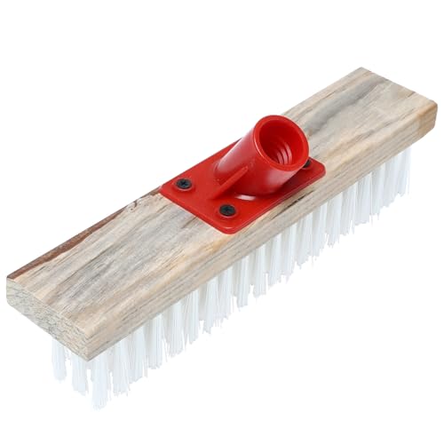 Milisten Nylon Wire Brush Head Deck Scrub Brush Head Stiff Bristles Floor Cleaning Replacement Multi-Purpose Scrub Household Cleaning Accessory for Moss and Dirt Removal