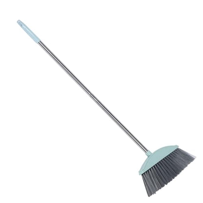 Heavy Duty Broom Indoor Dust Broom with Long Handle Angle Broom Hardwood Floor Cleaning Inside Soft Sweeping Brooms for House Kitchen Sweeper