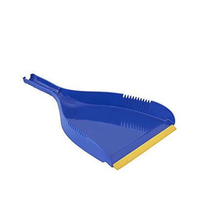 Superio Clip-On Dustpan - Heavy Duty Plastic, Easy Grip Clip-On Dust Pan with Rubber Edge, Detailed Sweeping Debris, Fits Standard Brooms Home & Commercial Dusting & Cleaning Tool, Blue, 2-Pack - color: Blue, size: 2-pack
