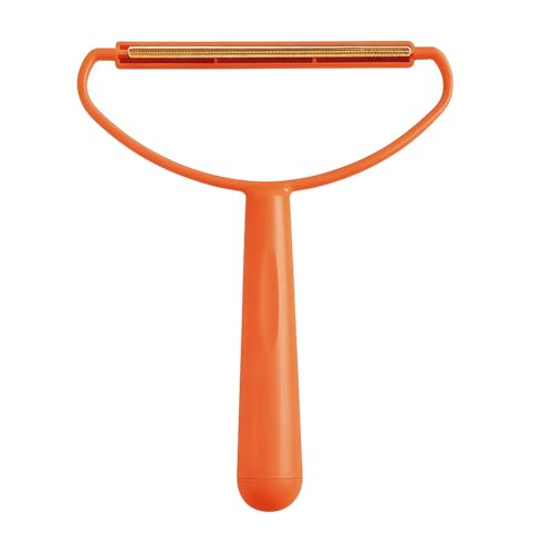 Double Sided Lint and Pet Hair Remover, Orange Fabric Shaver and Fuzz Remover Tool for Clothes, Sofa, Carpet, and Upholstery Cleaning