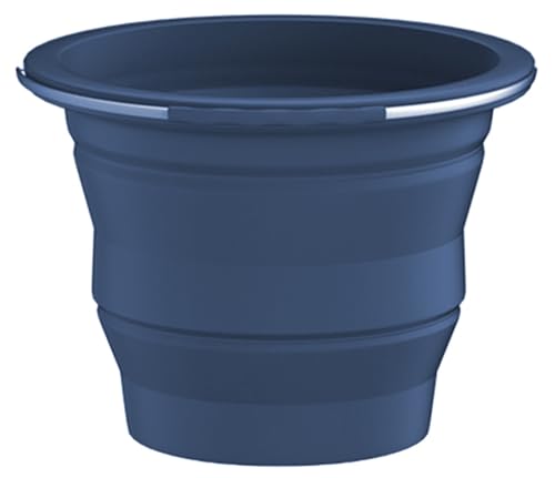 Collapsible Buckets, Silicone Bucket, Household Cleaning or Car Washing, Portable Folding Bucket for Fishing or Camping, 2.6 Gallons (10 Liters), Space-Saving Design, Round(Blue) - color: Blue
