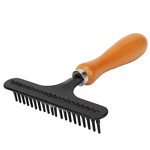 Carpet Rake, Handheld Cleaning, Ergonomic Handle, Small Metal Grooming Rake for Salon