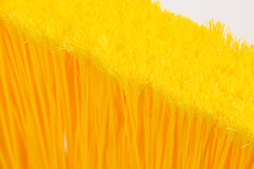 SPARTA 41082EC04 Plastic Color Coded Broom, Flagged Bristles, Long Broom With Angled Head For Large Debris, 56 Inches, Yellow, (Pack of 12) - color: Yellow