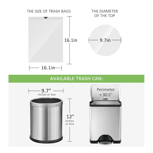 1.3 Gallon 100 Counts (fit 1.3-1.5 Gal) Mini Drawstring Trash Bags Garbage Bags, 4-5L Small Plastic Trash Can Liner fit 1,1.2-1.5 Gal Waste Basket for Home Office Kitchen Bathroom, White - style: 100-1.3 Gallon-White