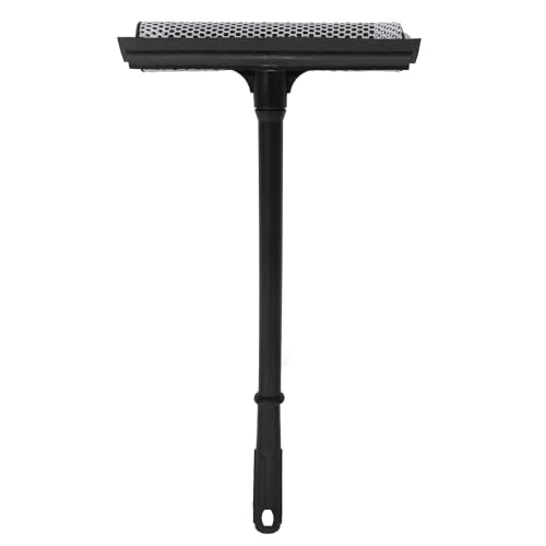 Window Squeegee, 2-in-1 Window Cleaner, Window Washing Kit, Multi-Use Car Windshield Cleaning Tool with Long Handle for Glass,Shower,Outdoor Window Cleaning (15.9")