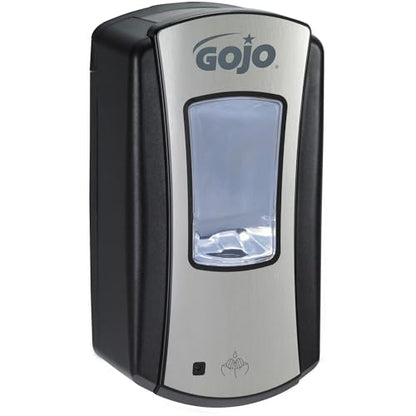 GOJO LTX-12 Touch-Free Foam Hand Soap Dispenser, Chrome/Black, for 1200 mL GOJO LTX-12 Foam Hand Soap Refills (Pack of 1) - 1919-01 - color: Chrome/Black