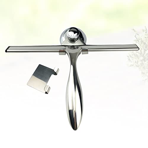 3pcs Shower Squeegee Stainless Steel Suction Cup Holder for Glass Tile Mirror Cleaning