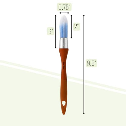 Bates- Trim Brush, 0.75 Inch, Edge Painting Tool, Trim Paint Brushes, Trimmer Edger, Trim Brush - color: Rust, size: 0.75 inch, 1 Pack