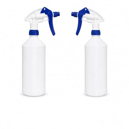 Plastic Spray Bottle, 2 Pack, 24 Oz with Adjustable Nozzle, Heavy Duty Leak Proof Mist Empty Water Bottle Sprayer for Cleaning, Chemicals, Hair, Planting & All-Purpose Use - (Blue) - color: Blue