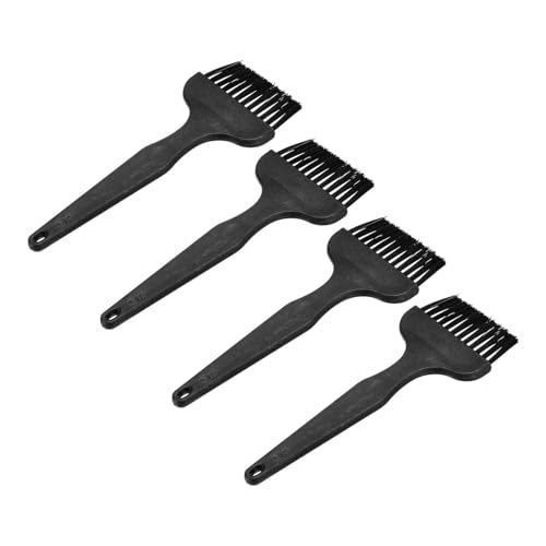 HARFINGTON 4pcs Antistatic Brush 25x55mm Portable PP Handle Nylon Anti Static Cleaning ESD Brushes for Electronics Computer Keyboard, Black