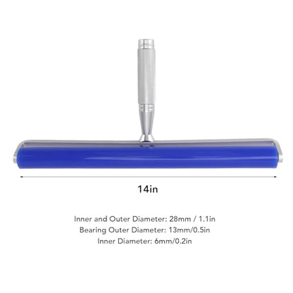 Silicone Manual Roller Dust Removal Sticky Roller 16in Screen Cleaning Tool for Workshop Home (35.6cm / 14in) - size: 35.6cm / 14in