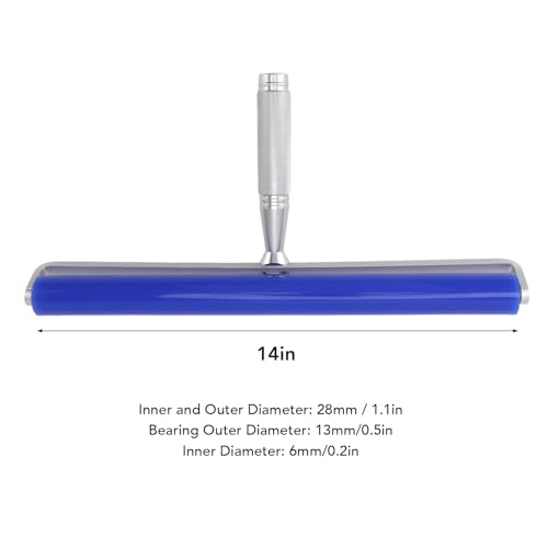 Professional Grade Antistatic Silicone Roller,Glue Silicone Rubber Pasting Tacky Soft Roller 6 Inch Dust Removal Tool with Aluminum Handle for Accurate in Workshops and (14 inches) - size: 14 inches