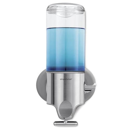 simplehuman Wall Mount Pumps, Single 15 fl. oz. Shampoo & Soap Dispenser, Stainless Steel (Pack of 6) - size: Single (Pack of 6)