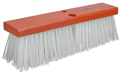 Weiler 70211 16" Block Size, Orange Block Fill, Hardwood Block, Street Broom - size: 16", style: Orange Block