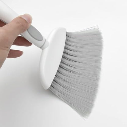 Dust pan, Small Broom and Dustpan Set, Mini Dustpan and Brush Set, Small Hand Broom with Dust Pan for Desk Table Cat Litter - Compact Hand Broom for Kitchen Counter Crumbs, RV Living Essentials (Gray) - size: 1pcs