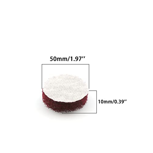 Heavy Duty Scour Pads, Non-Scratch Scrub Sponges, ULIFESTAR 5PCS Dish Scrubber Scouring Pads, Dual-Sided Reusable Household Scrub Pads for Dishes,Dish Cleaning Tool,Kitchen Scrubbers & Metal Grills - size: 50mm/2''Red 320-400grits