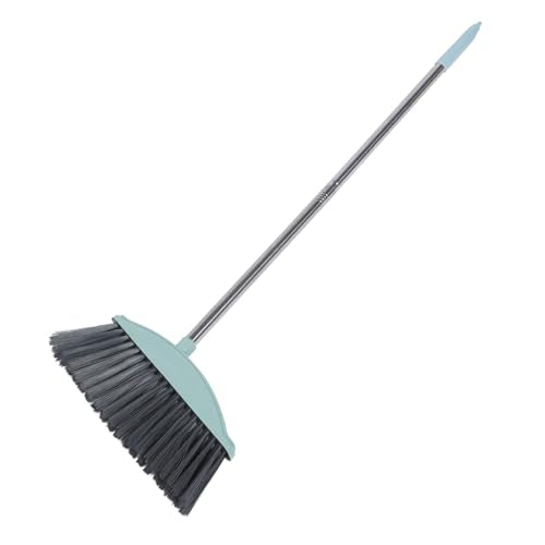 VICASKY Long Handle Broom for Home Cleaning Thickened Metal Handle Sweeping Broom Fine Workmanship with Soft Bristles No Surface Damage Practical Indoor Floor Cleaning Tool