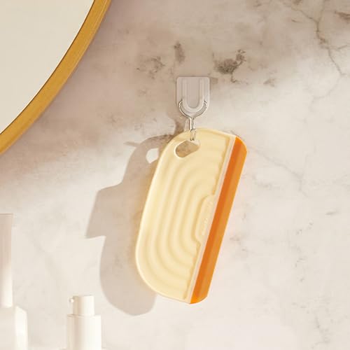 3 Pack Mini Silicone Squeegee Scraper for Sink, Window, Mirror & Shower Door, Non-Scratch, Green - color: Yellow