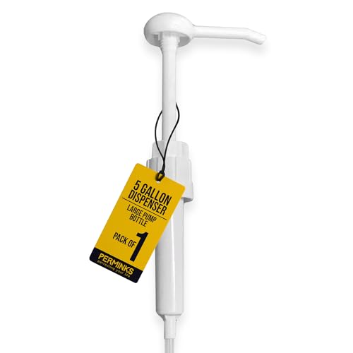 5 Gallon Pump Dispenser - Pump for 5 Gallon Bucket, Jug, Bottle, Large Container - Great for Shampoo & Conditioner, Laundry Detergent, Snow Cone Syrup, Bleach Liquid, Oil & More (Pack of 1) - size: 1 Count (Pack of 1)