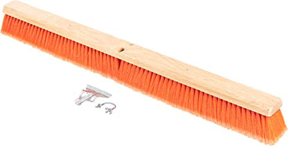 SPARTA Flo-Pac Flagged Sweep Floor Broom for Cleaning, 36 Inches, Orange