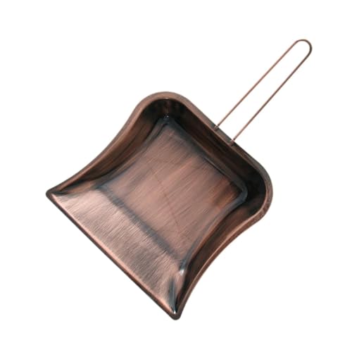 Copper Handheld Dustpan for Tabletop Cleaning, 9.45 x 14.96 in Compact Desk Dust Pan for Home, Bar, and Restaurant