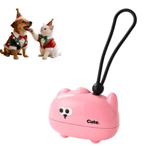 Reusable Mini Travel Lint-Roller, Extra Sticky Washable Lint Rollers for Pet Hair, Portable Lint-Remover for Clothes, Pet Hair Remover Sofa Carpet Car Purse Household (Rosy Cat) - color: Rosy Cat
