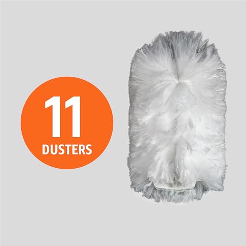 Amazon Basics 360° Heavy Duty Duster Refills, Picks up and Traps 2X More Allergens, 11 Count, Pack of 1 - style: Duster Refill