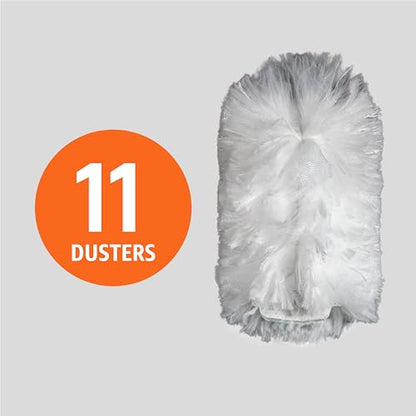 Amazon Basics 360° Heavy Duty Duster Refills, Picks up and Traps 2X More Allergens, 11 Count, Pack of 1 - style: Duster Refill