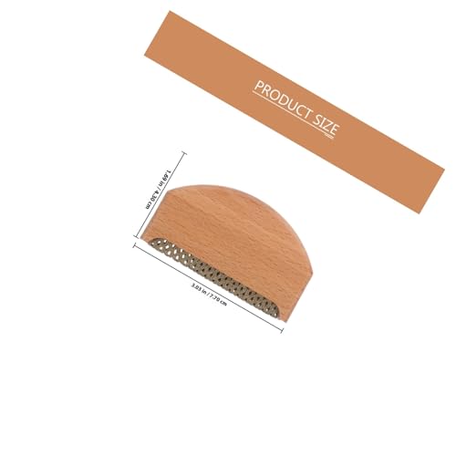 Kichvoe 2pcs Manual Portable Lint Remover Hair Scraper for Clothes and Carpet, Wooden Fabric Scraper for Sweaters and Wool Coats, Reusable Pet Hair Lint Shaver for Home Cleaning