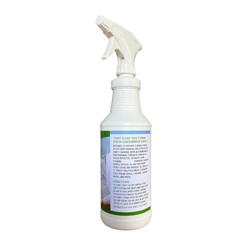 Northwest Enterprises Air Duct Cleaner Spray, Essential Oils Professional HVAC Air Freshener, Air Duct Deodorizer, and Odor Remover Spray (Linen Breeze)