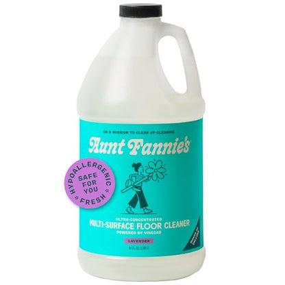 Aunt Fannie's Ultra Concentrated Floor Cleaner Vinegar Wash, Multi-Surface Solution For Mopping, Value Size, Lavender Scent, 64 oz - size: 64 Fl Oz (Pack of 1)