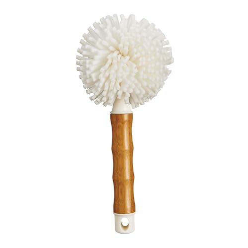 HIC Kitchen Bamboo Glass Brush, Bamboo with Non-Scratch Foam Tips - style: Glass Brush