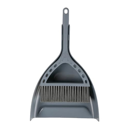 Mini Broom and Dustpan Set Small Dust pan and Brush Set Perfect for Desk Office Camping Dorm RV Essentials (Blue Gray) - color: Blue Gray